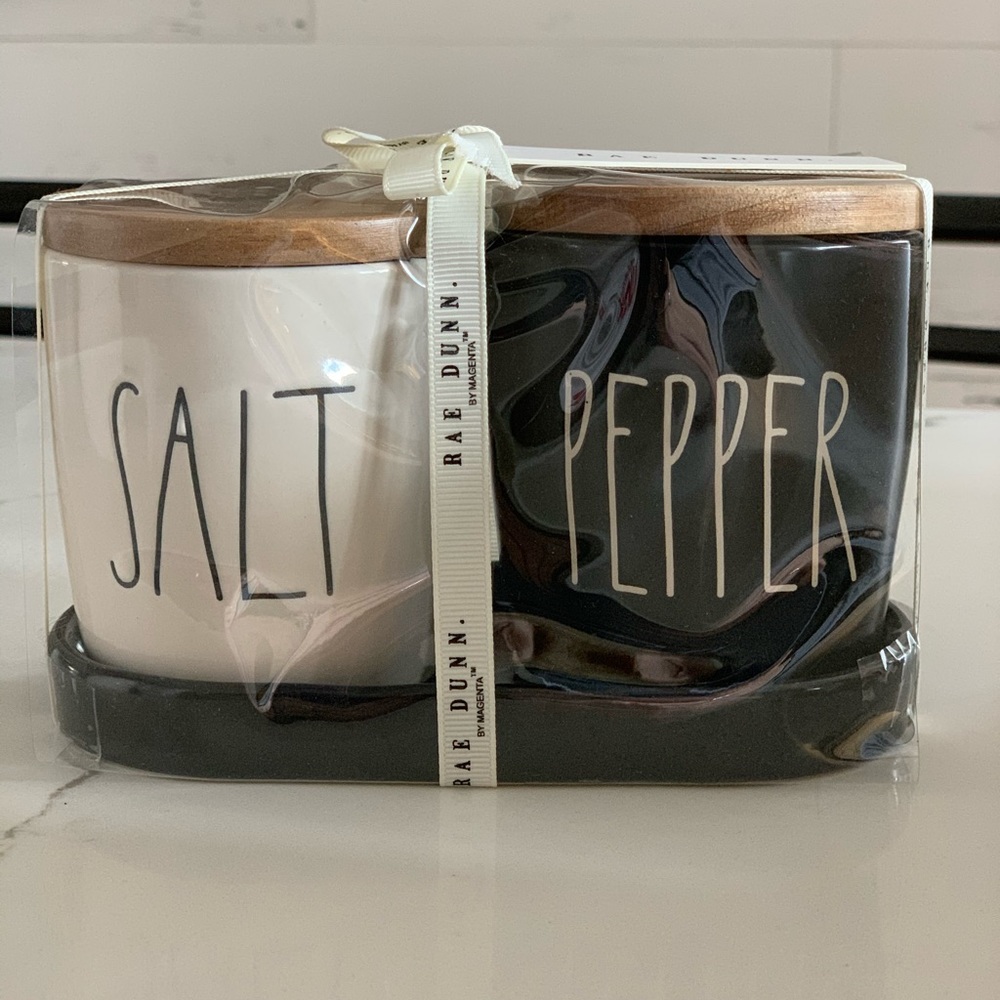 Rae Dunn SALT + PEPPER Cellar Set